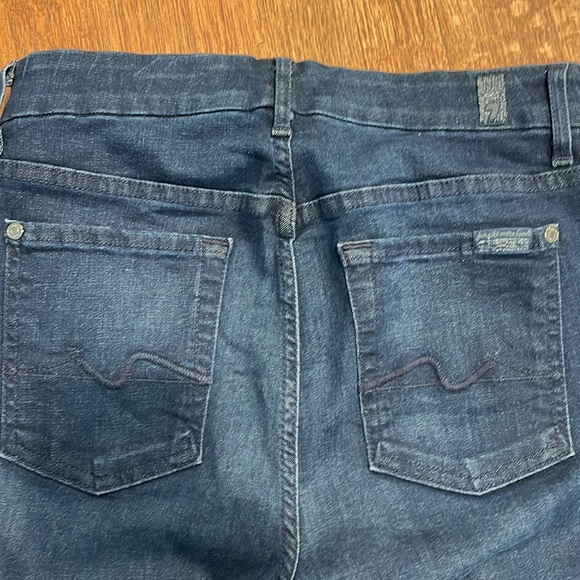 7 For All Mankind Kimmie Bootcut size 29 X 34. Dark denim. Zip front. See notes! - Picture 9 of 14